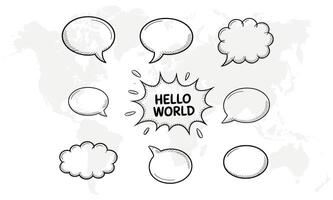 Minimal Speech and Thought Bubbles for Creative Use. vector