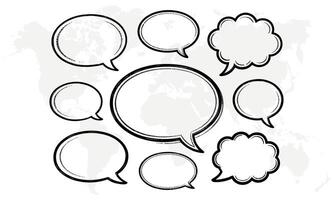 Blank Comic Bubbles for Clear and Creative Expression. vector