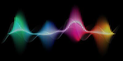 Abstract background with a colourful soundwave design vector