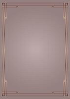 Decorative background with a rose gold frame vector