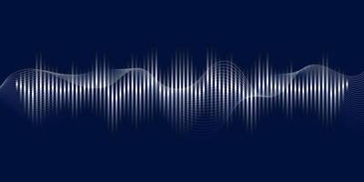 Minimal banner with an abstract soundwave design vector