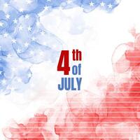 Independence Day background with hand painted watercolour design vector