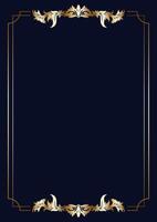 Decorative background with an elegant gold frame design vector