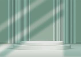 Minimalist stage with elegant columns vector