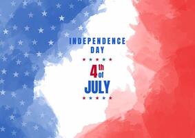 Abstract hand painted watercolour background for Independence Day vector