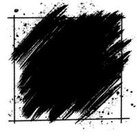 Detailed grunge brush stroke background with black border vector