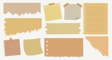 Collection Of Various Note Papers vector