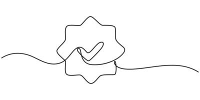 Continuous one line drawing of Checklist on transparent background. vector