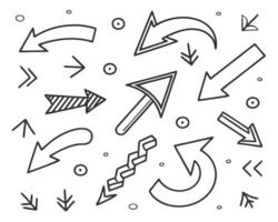 Hand Drawn Arrow Collection Directional Graphic Elements for Design and Illustration vector