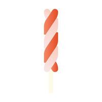 Candy cane on stick on white background vector