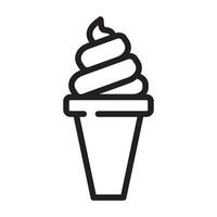 Ice cream line icon vector