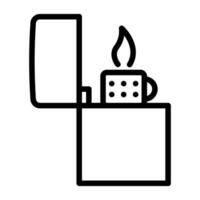 Gas lighter icon in line style vector