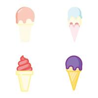 Ice cream icon set vector