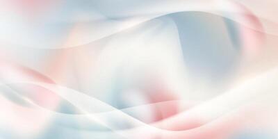 Abstract background with white, pink and blue waves vector