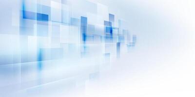 Abstract blue squares background with white space vector