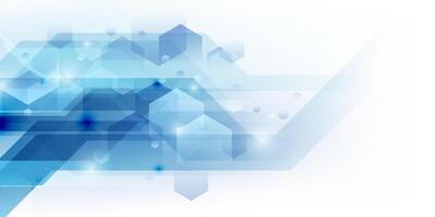 Abstract blue background with geometric shapes vector