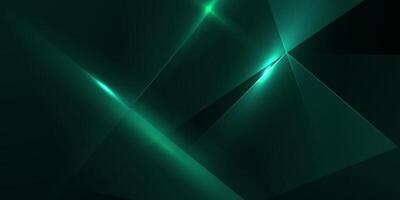 Green abstract background with a light shining through it vector