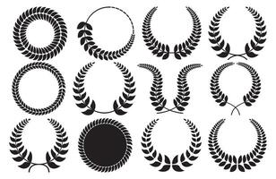 Laurel wreath silhouette design vector