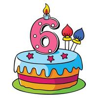 Joyful Numeric Cake Illustrations vector