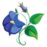 Indigo Bloom Art vector