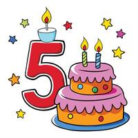 Custom Number Cake Art vector