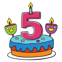 Festive Numeral Cake Vectors