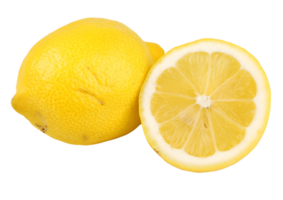 Lemon fruit transparent background for culinary and design use. png