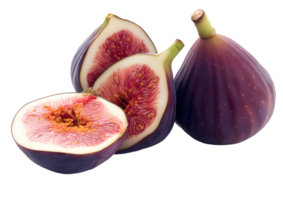 Fresh fig fruit with transparent background for culinary and design applications. png
