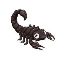 Cartoon funny scorpion insect character vector