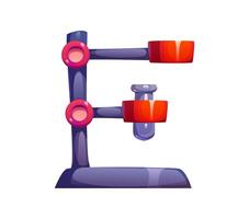 Hospital font typeset, lab flask holder letter E vector