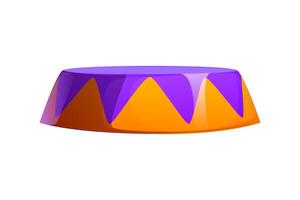 Cartoon dash symbol resembling circus platform vector