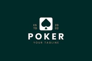 Flat design poker icon for mobile games, web UI, or gambling promotions. vector