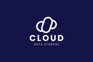 Simple cloud icon, perfect for software, apps, or cloud computing businesses and branding. vector
