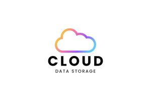 Gradient cloud symbol for technology companies, SaaS products, or digital transformation. vector