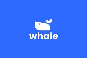 Stylized whale logo symbolizing depth and wisdom. Great for branding nature-based products. vector