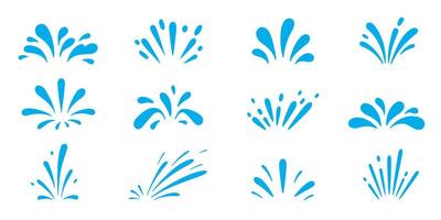 Water splash burst, fluid dynamic splashing vector