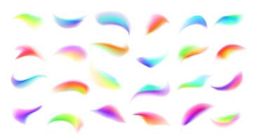 Rainbow gradient fluid shapes with soft edges vector