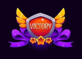 Victory award game icon, ui badge asset vector