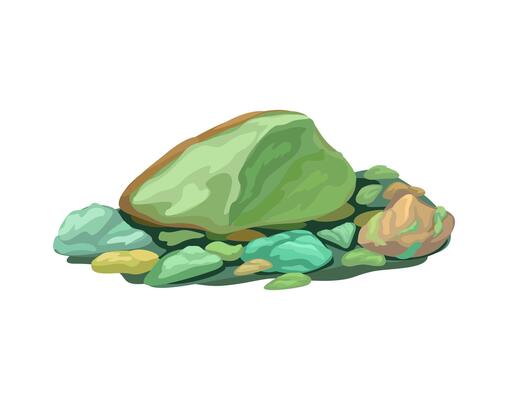 Nickel Stone Material Illustration