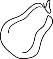 simple line art icon with a ripe long pumpkin, for logos or pattern vector