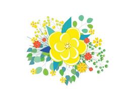 White background annual flowers like petunia, viola make a frame , realistic style , colorful vector