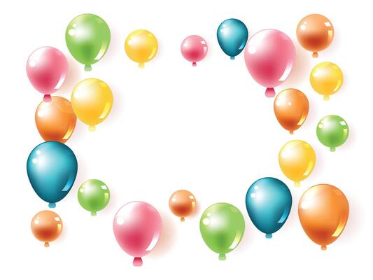 Balloon isolated on white background. flat illustration. Birthday balun flies for party and celebrations.