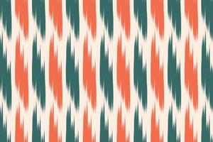Ikat Fabric Texture with Repeating Chevron Motifs. vector