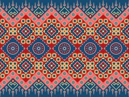 Colorful geometric textile pattern design vector