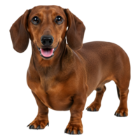 The Joyful Expression of a Smooth-Haired Red Dachshund png