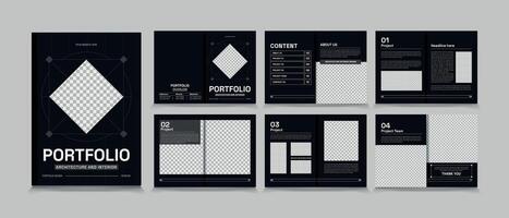 Architecture Minimalist Portfolio Template vector