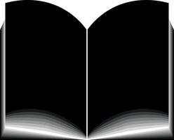 Abstract open book icon black and white vector