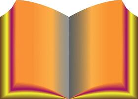 Abstract open book with gradient color pages vector