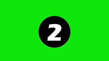 Count to 3, the red light button flashes animation on green screen. video