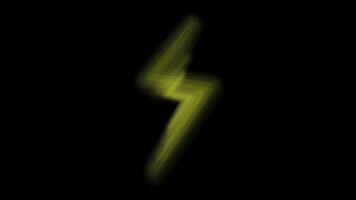Lightning flashes animation. shiny light effect on black background. video